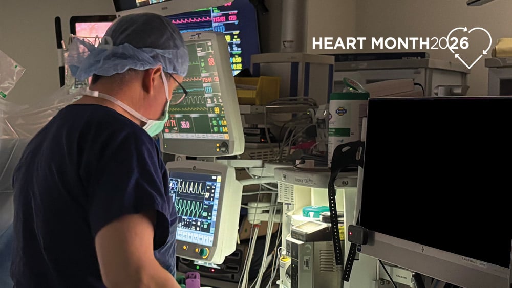 Cardiologist works in operating room