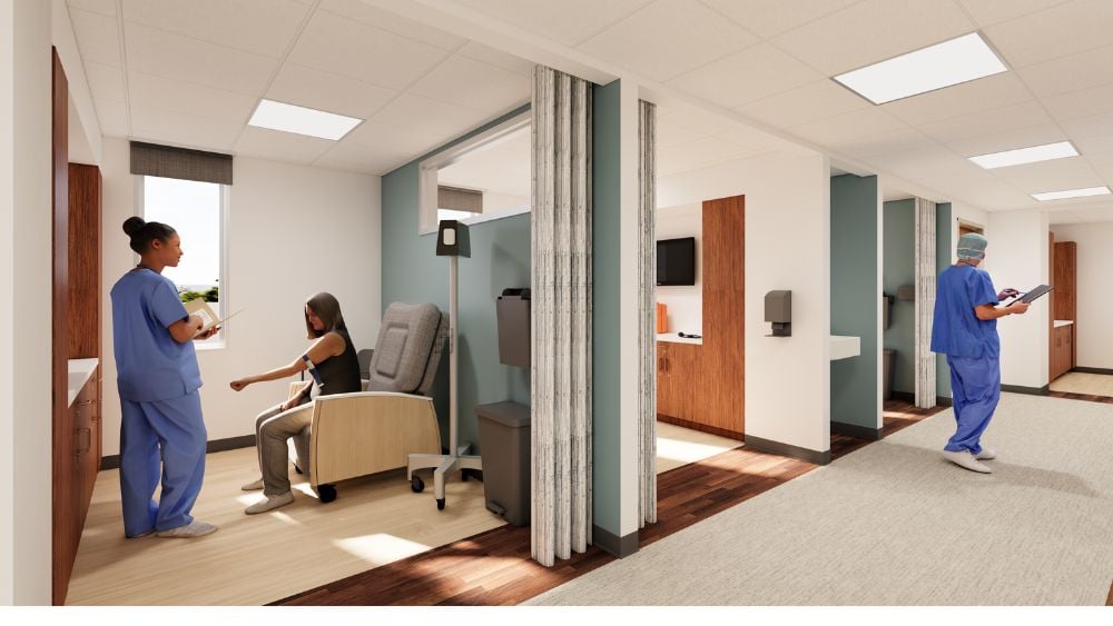 Rendering of Unity Hospital Infusion Suites