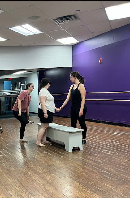Reagan Cutler and her sisters preparing for a dance recital