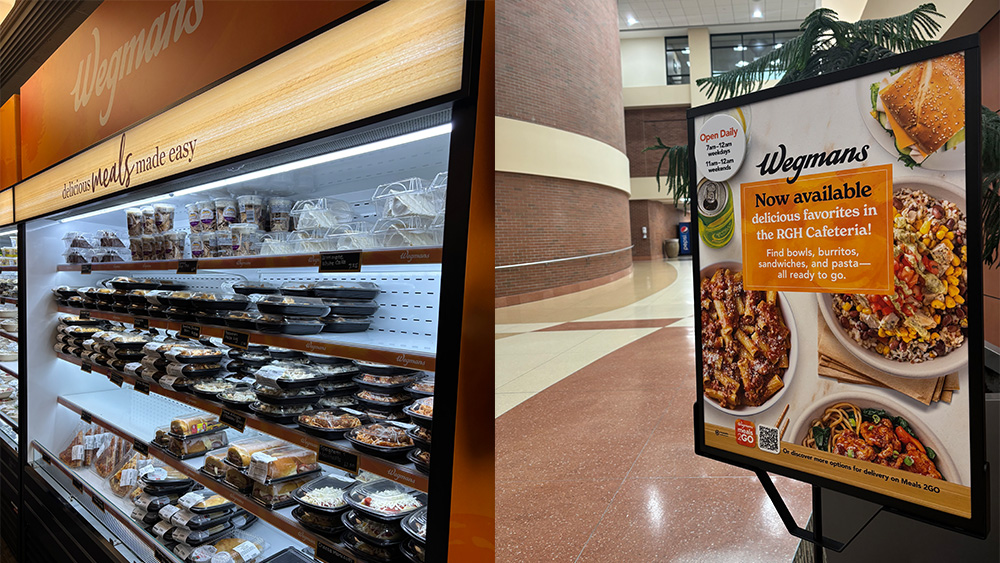 Wegmans meals inside Rochester General Hospital