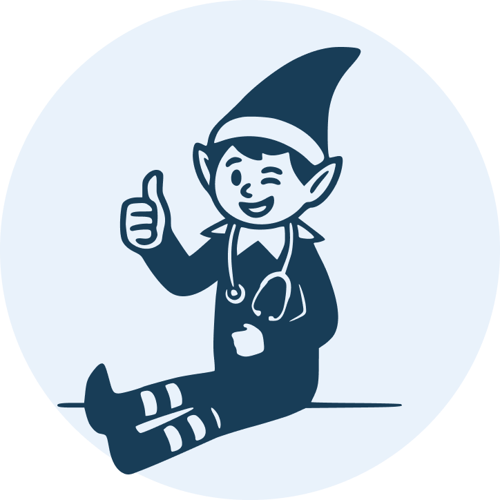 Elf on the Shelf giving a thumbs up