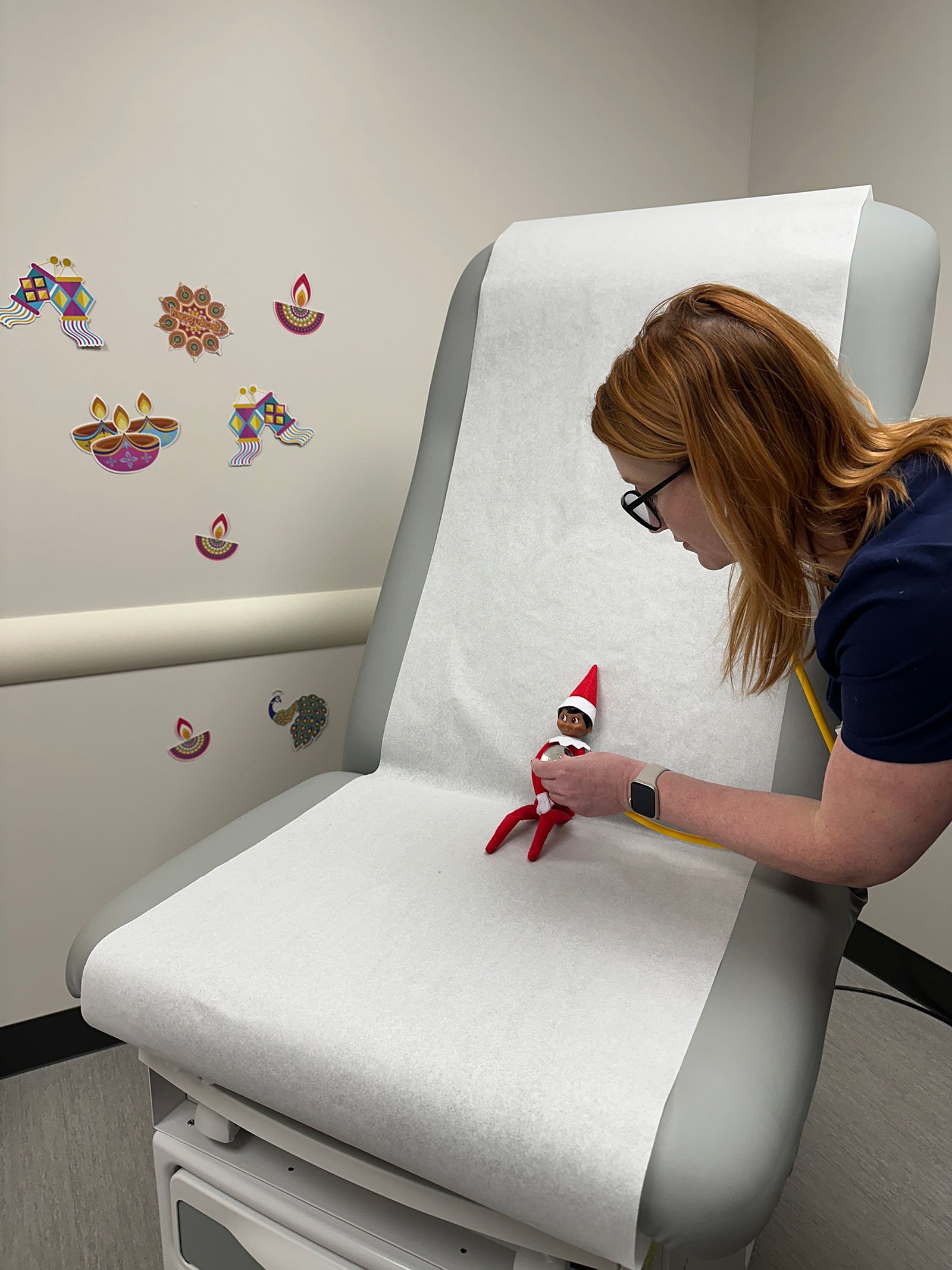 elf visits an urgent care