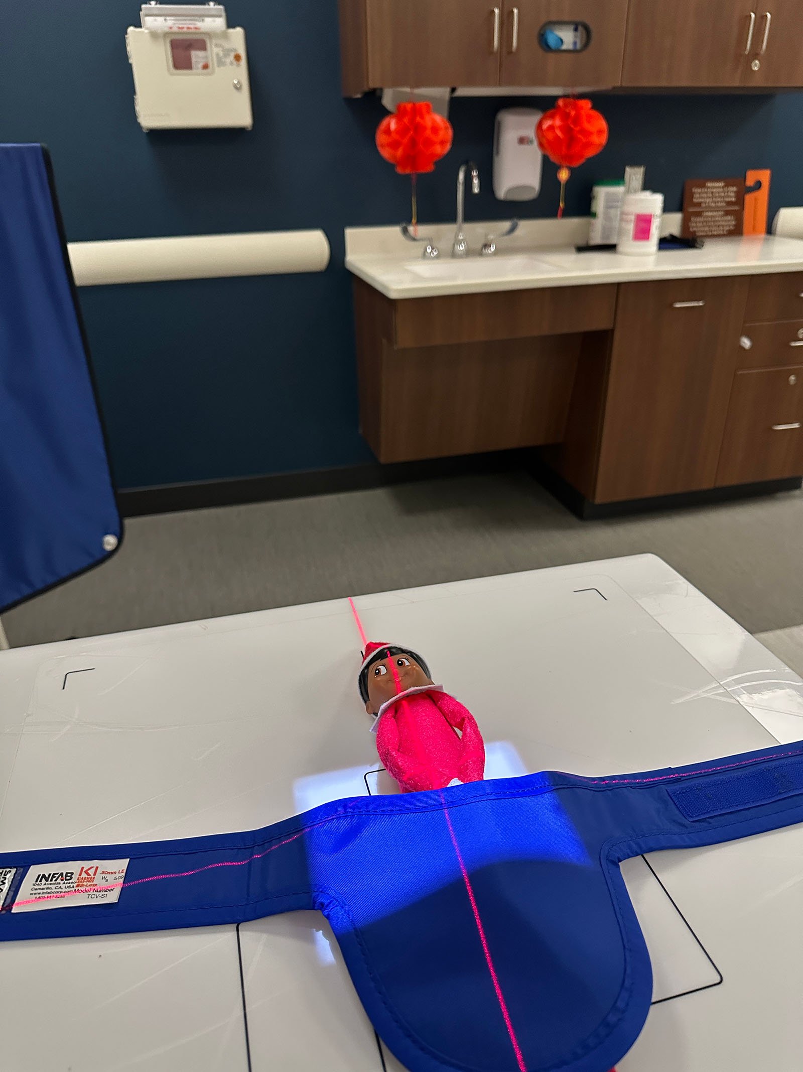 elf visits an urgent care