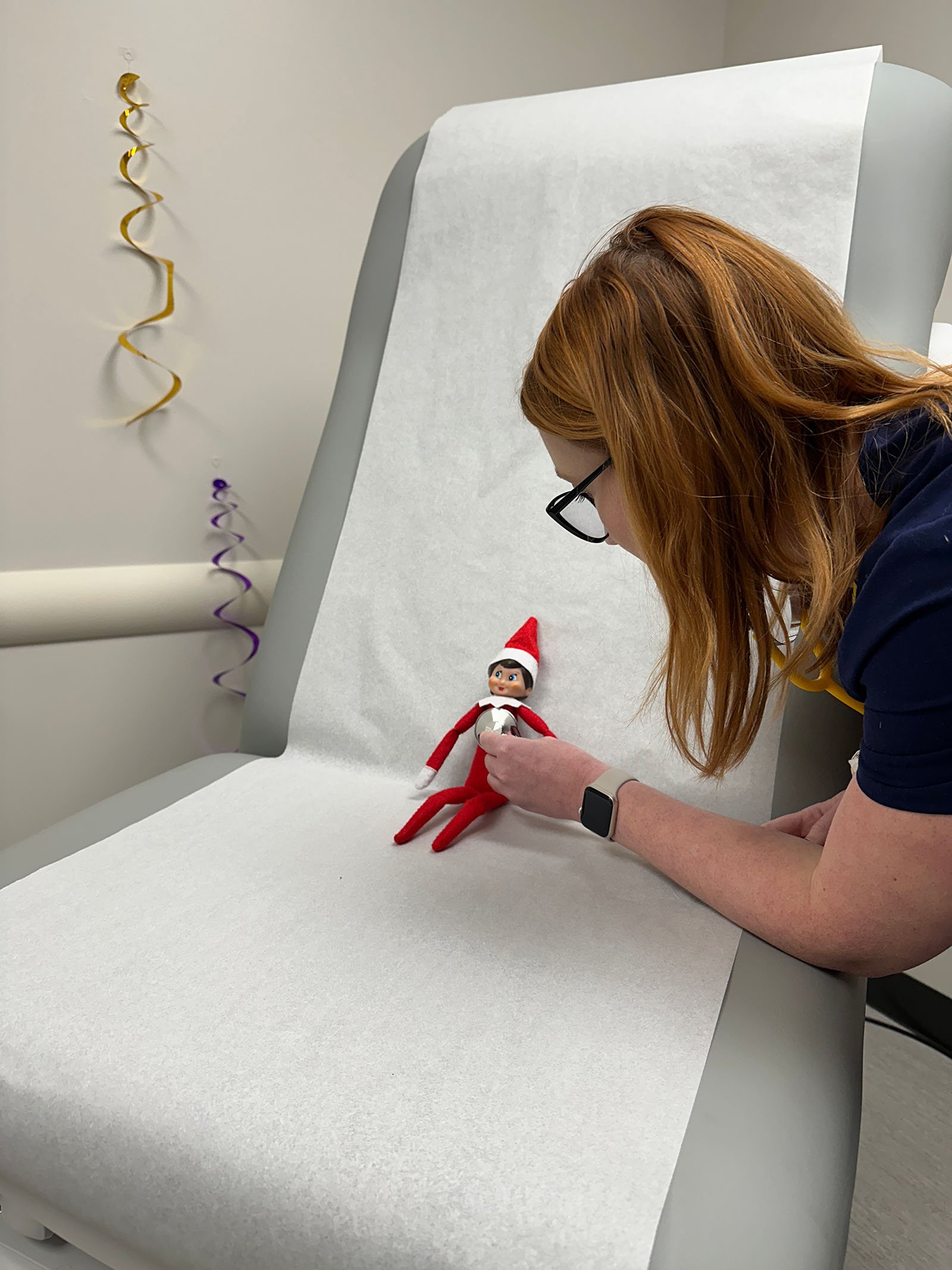 elf visits an urgent care
