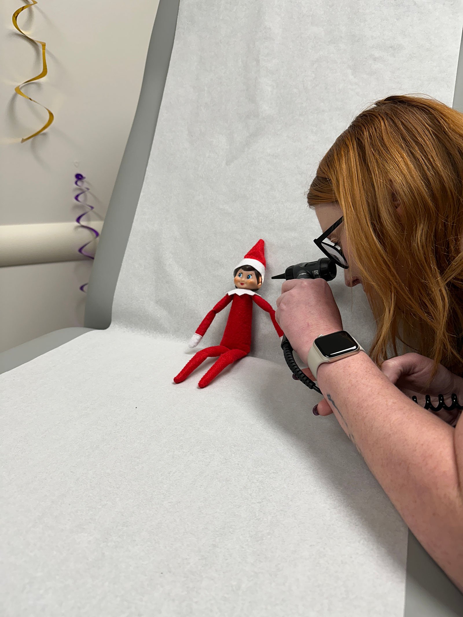 elf visits an urgent care