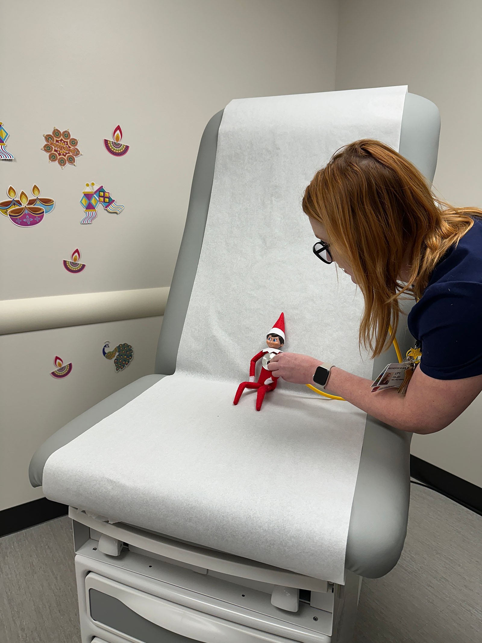 elf visits an urgent care