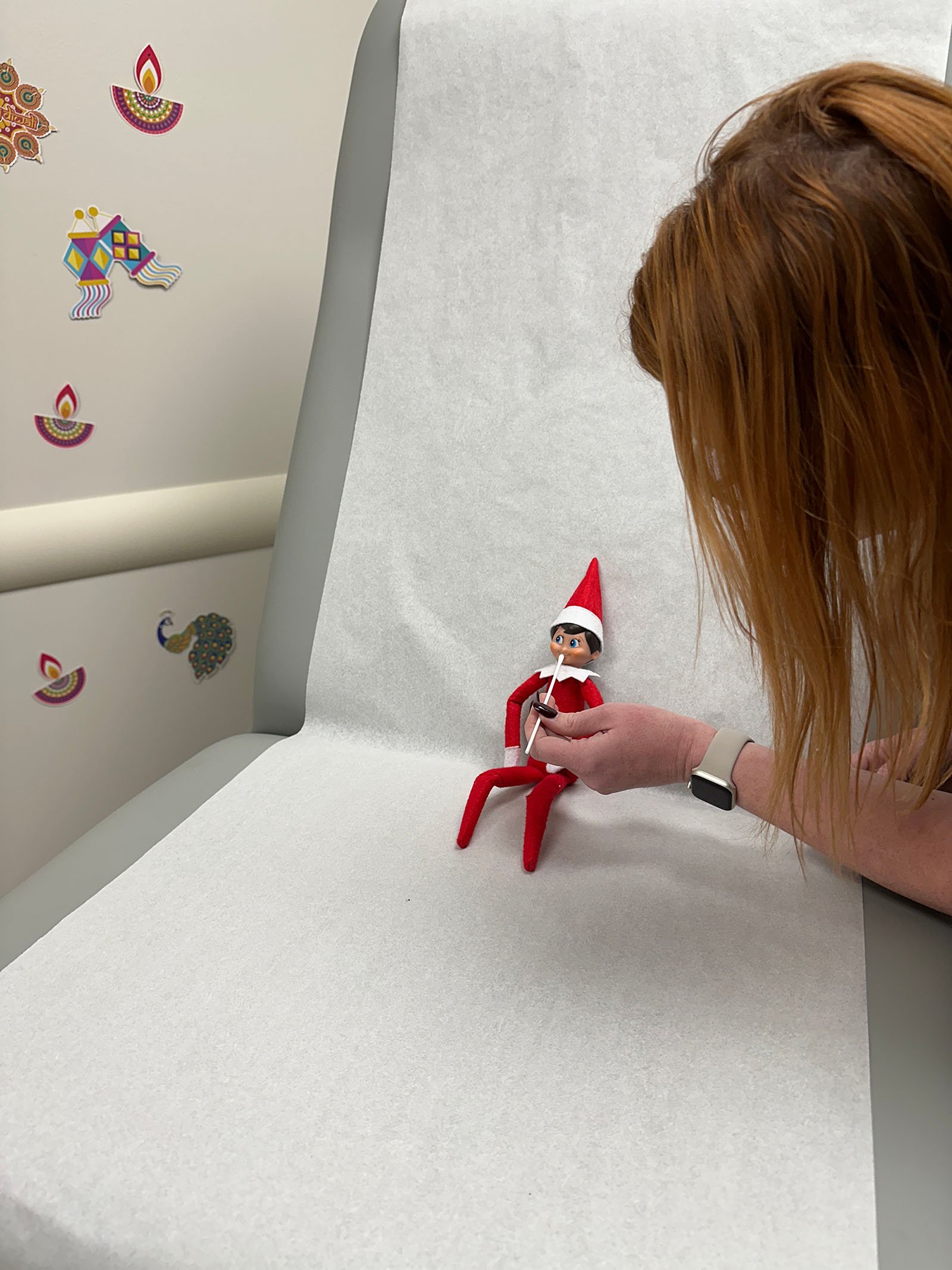 elf visits an urgent care