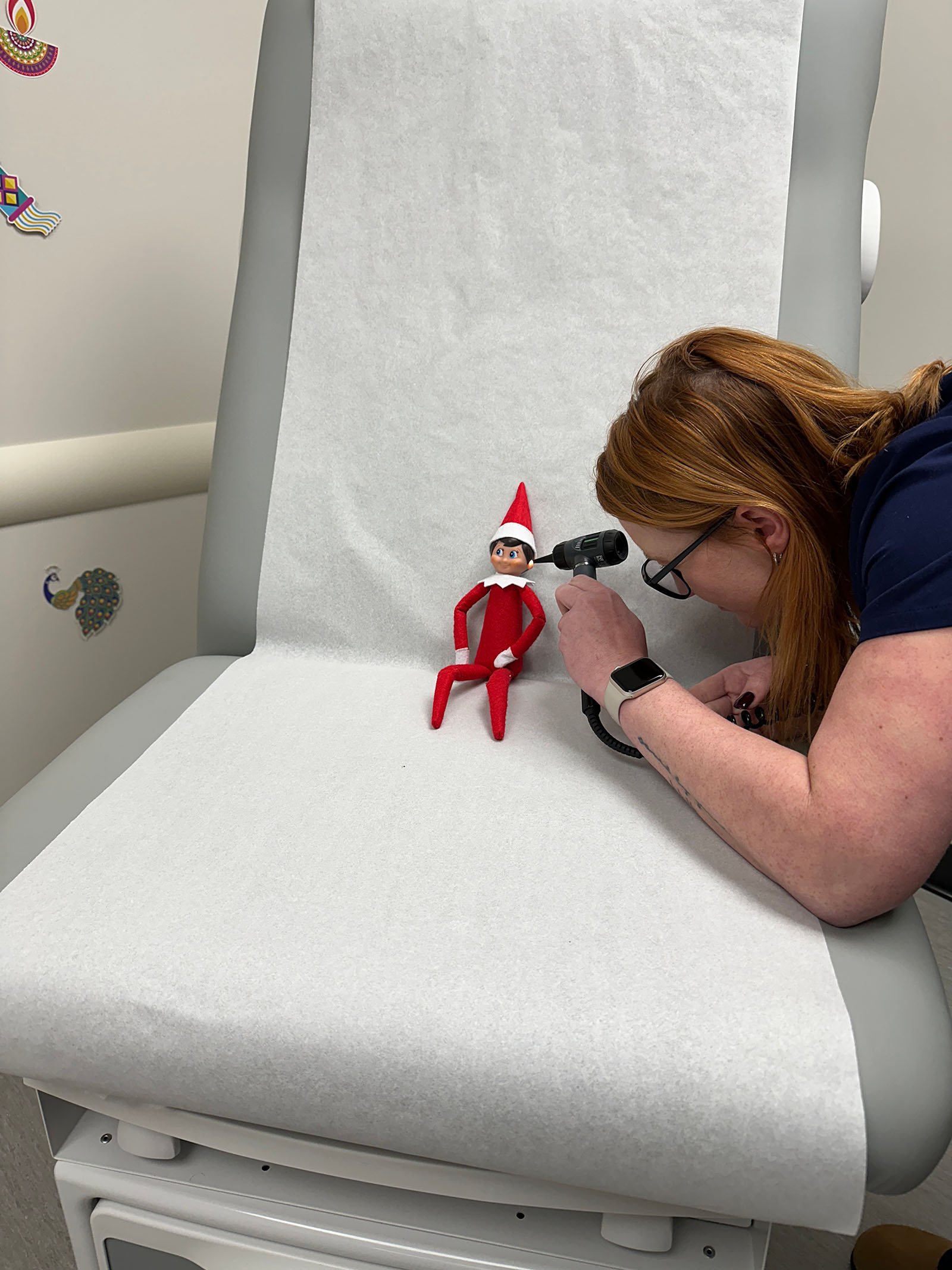 elf visits an urgent care