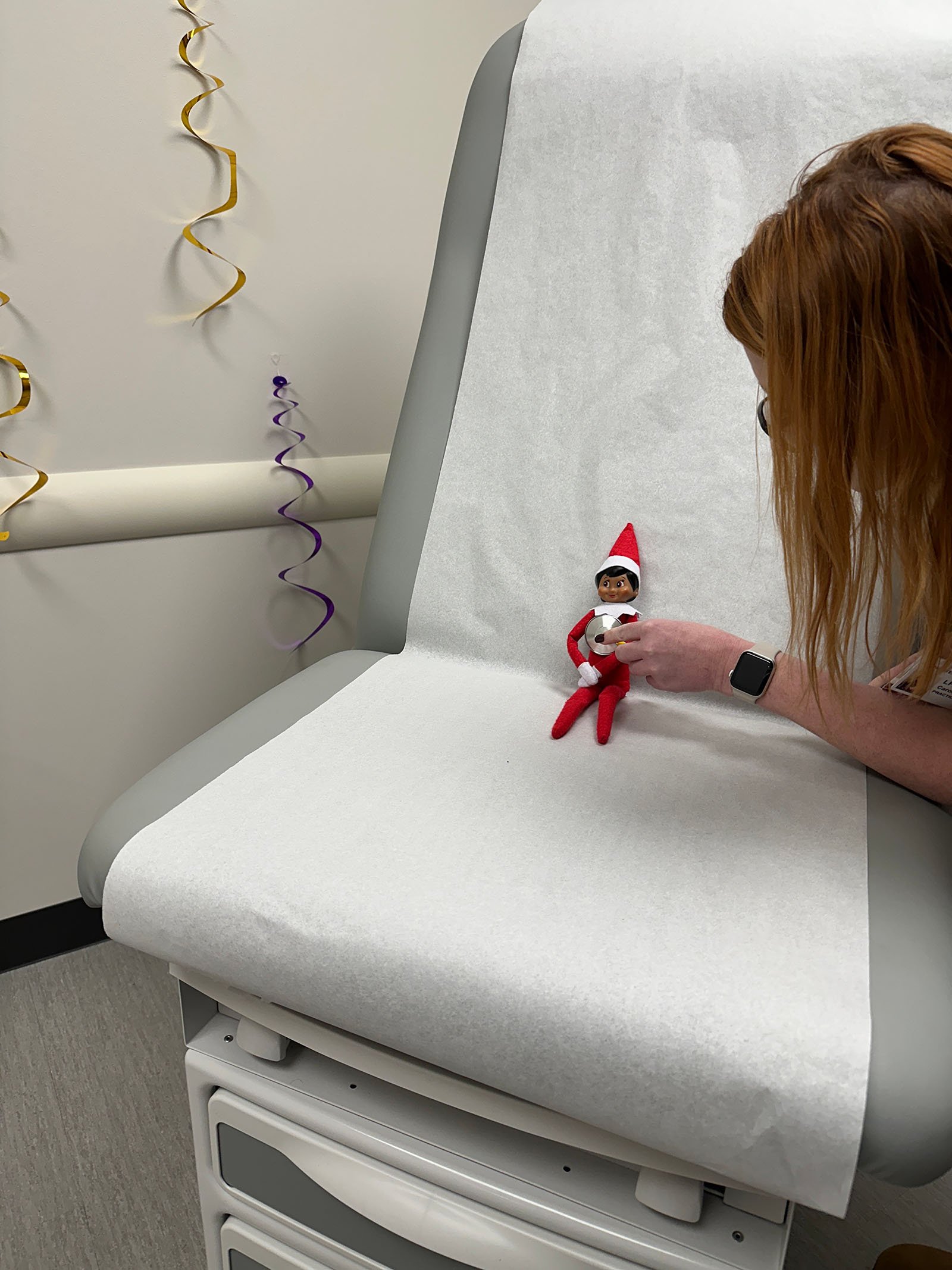 elf visits an urgent care