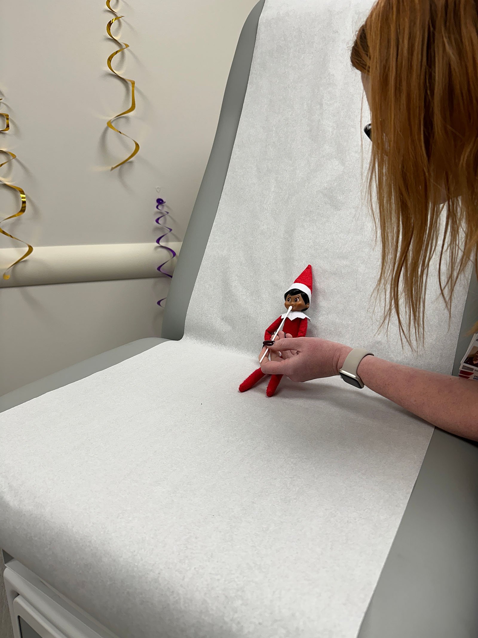elf visits an urgent care