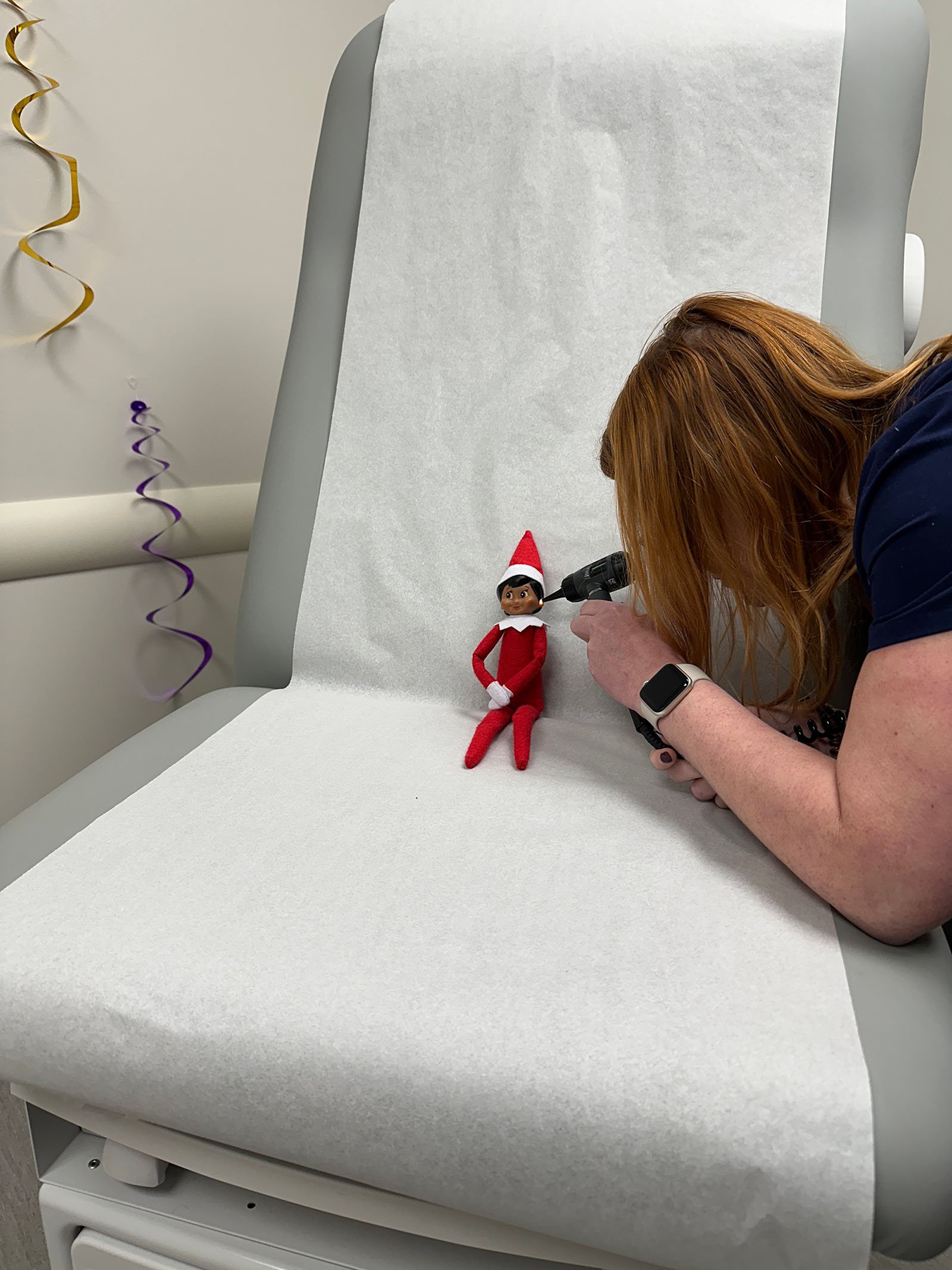 elf visits an urgent care