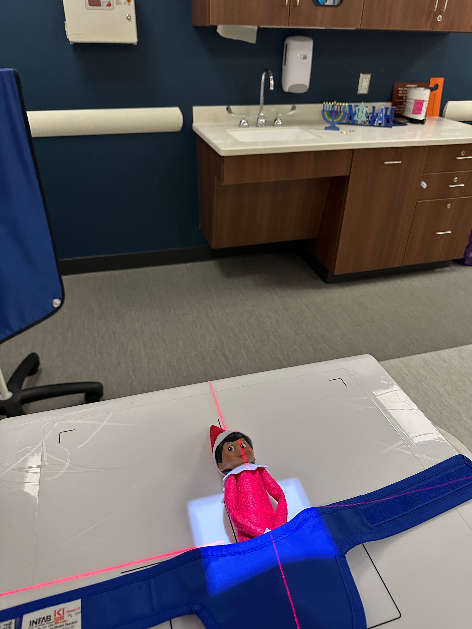 elf visits an urgent care