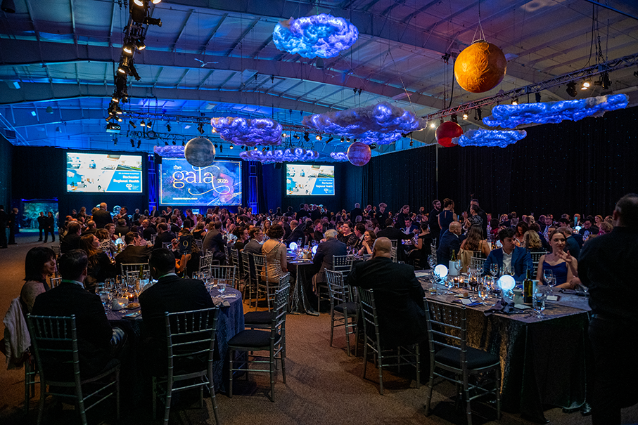 image of guests at tables in gala hall