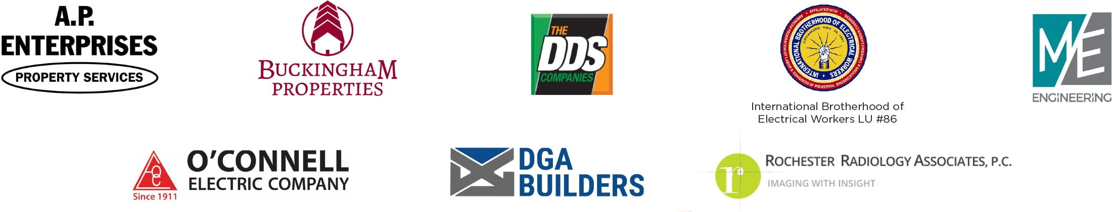 Logos for Champion level partners for Foundations