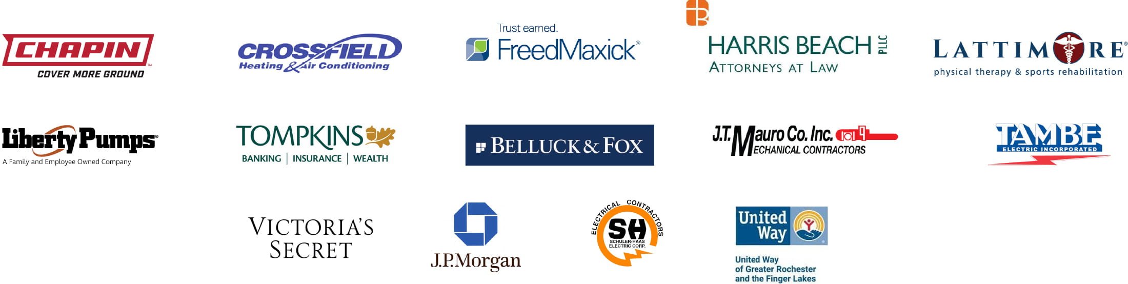 Logos for Patron level partners for Foundations