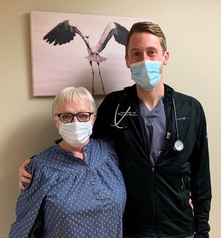 Ruth McClure and Dr. Quinn