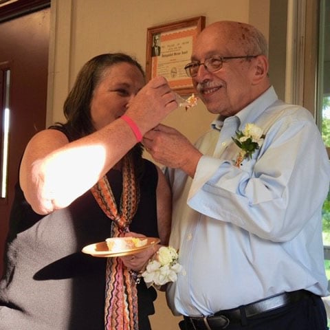 Steve and Jane Cottom celebrating their 50th wedding anniversary