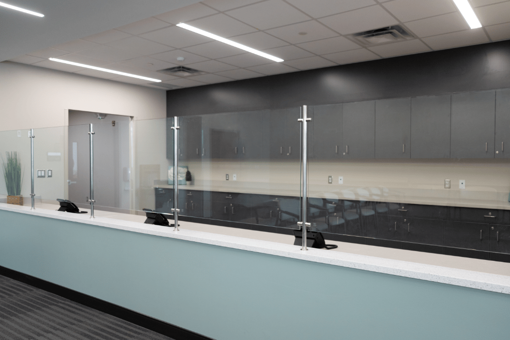 Interior image of the RRH Rochester Mental Health Center reception area