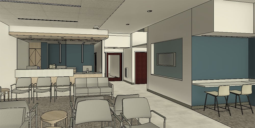 Rendering of Canandaigua Medical Center interior