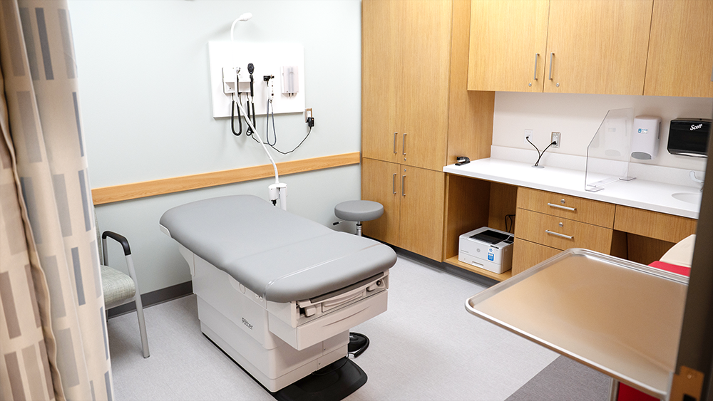 Interior image of Healthy Living Campus exam room