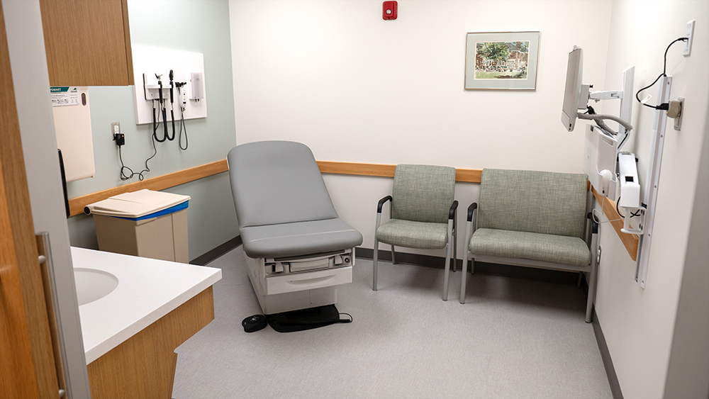 Interior image of Healthy Living Campus exam room