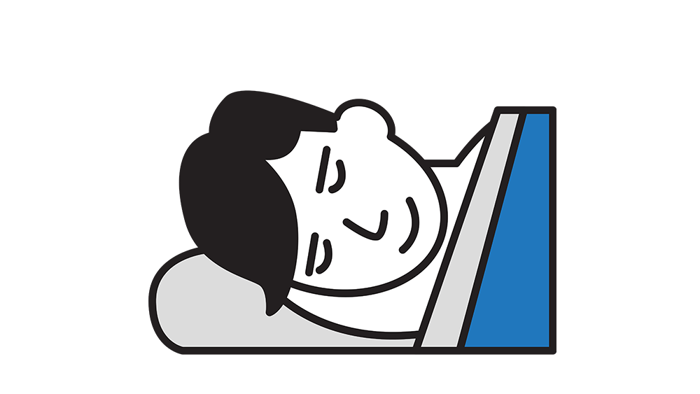 person sleeping in bed