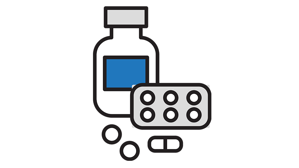 medications and pills bottle