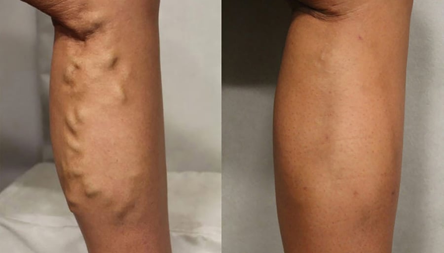 varicose veins before and after image