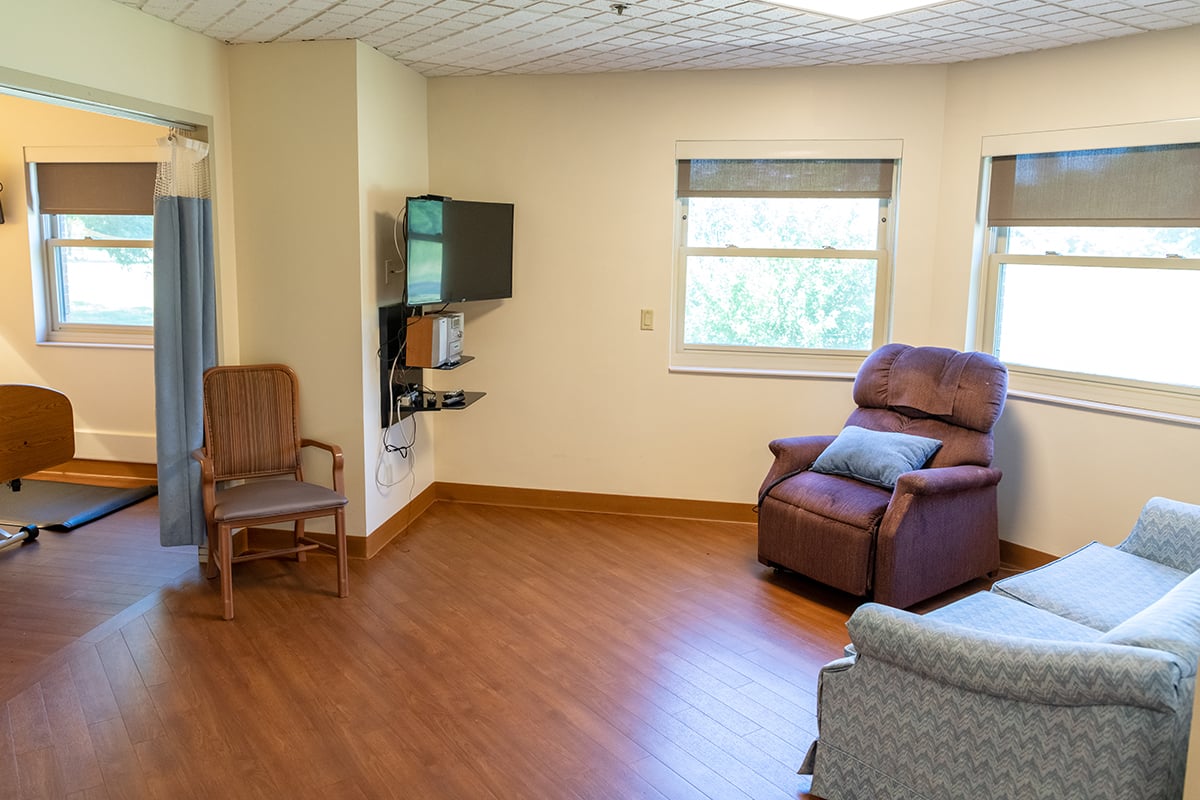 Each resident’s suite offers a comfortable living area.