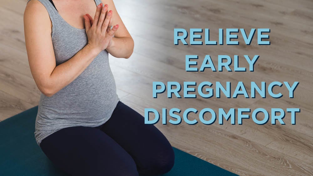 Woman with pregnancy symptoms