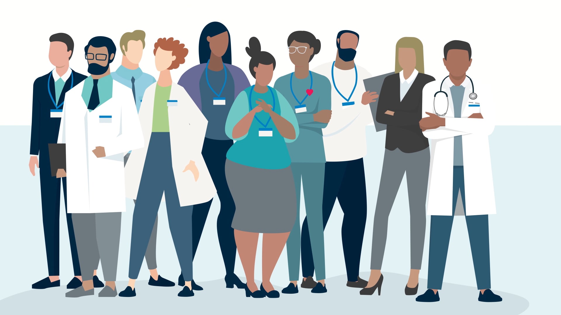 Illustration of a group of medical providers