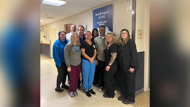 Group of wound care healthcare professionals smiling