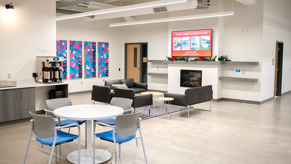 Interior image of Healthy Living Campus common area