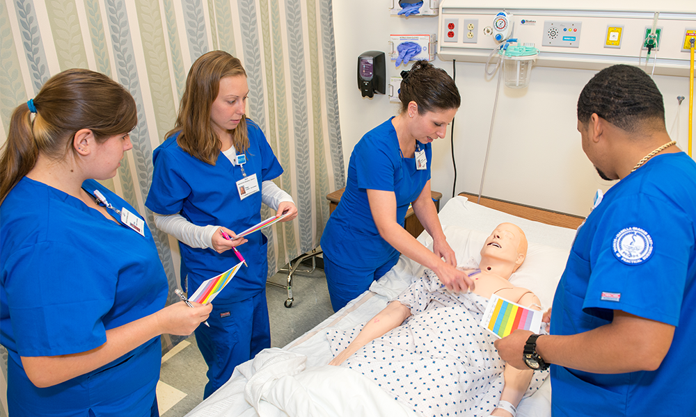Trainees doing CPR
