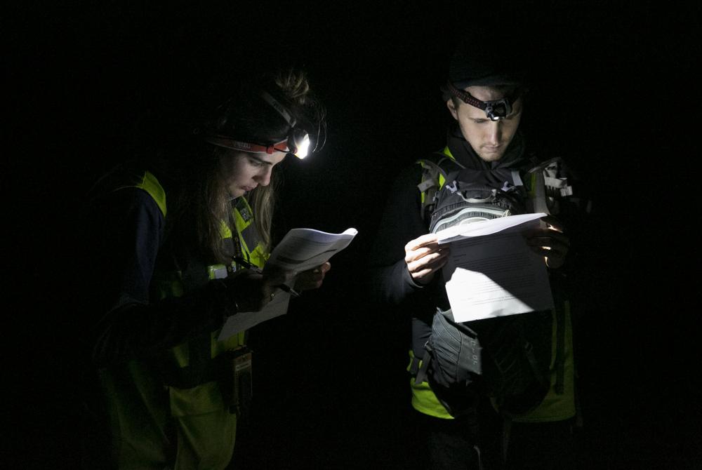 People take part in Shelterbox security-training exercises.