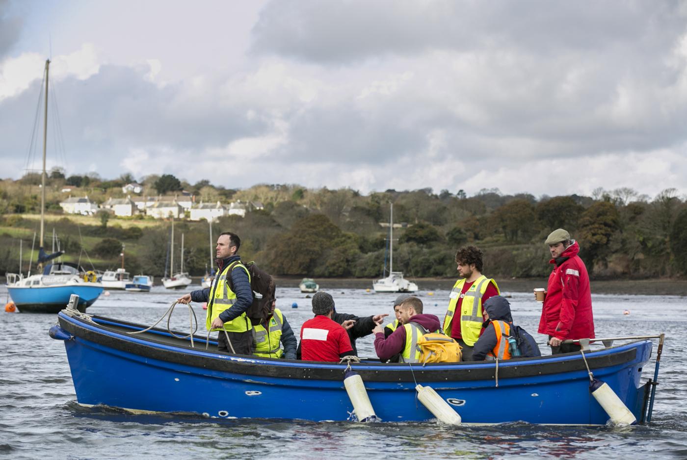 People take part in Shelterbox security-training exercises.
