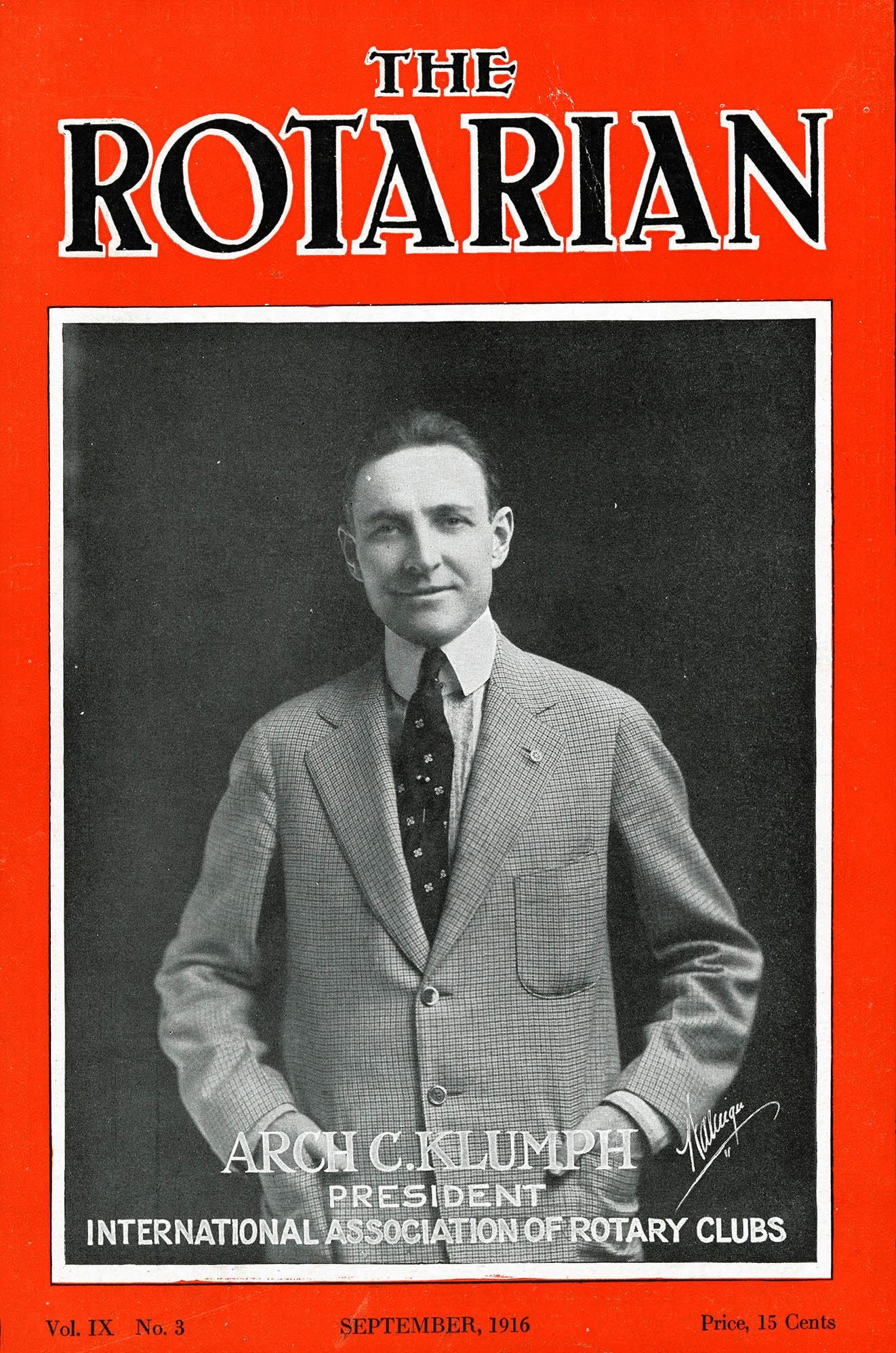 Cover of "The Rotarian," September 1916.