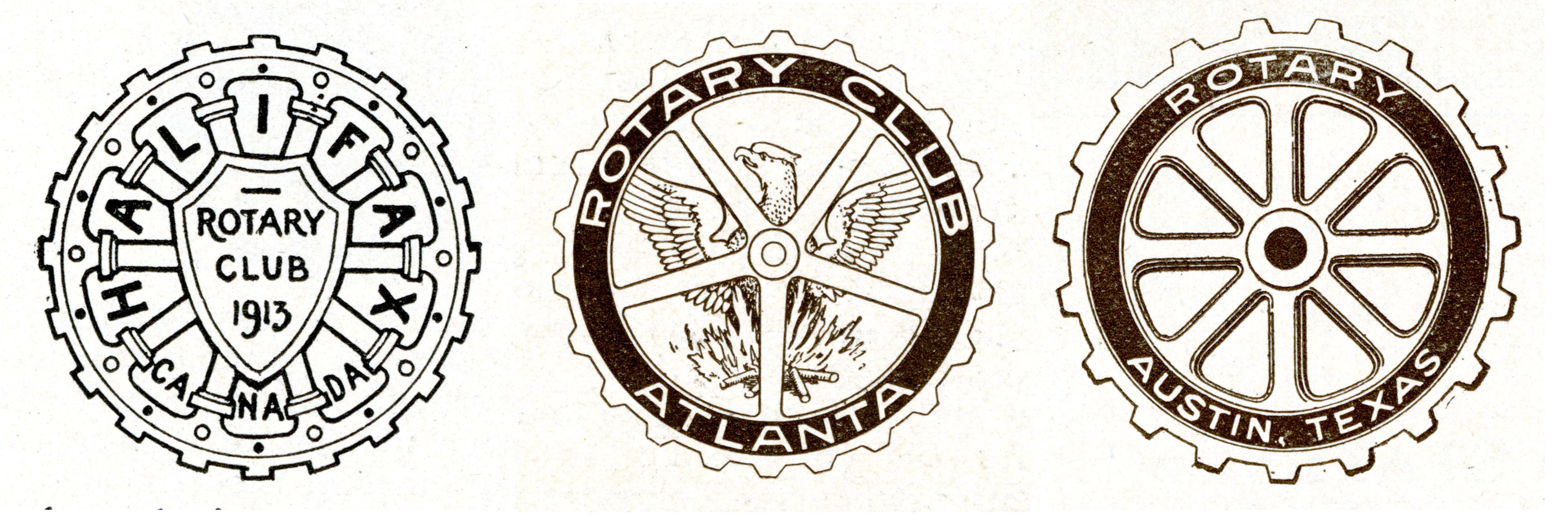 Emblems from Halifax, Atlanta, and Austin