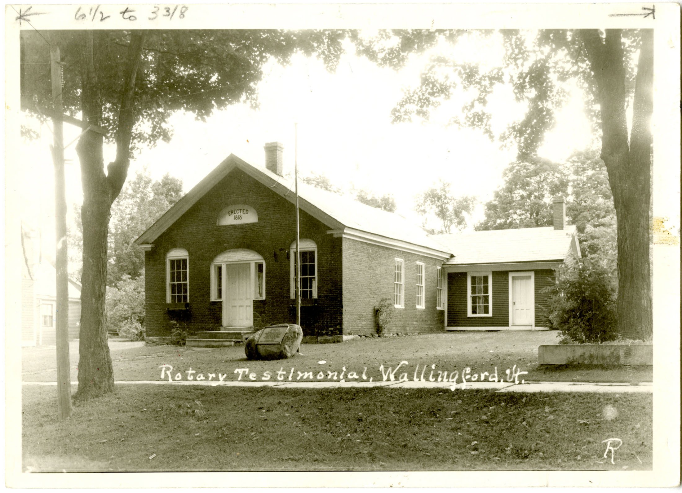 The school Paul Harris attended as a child in Wallingford, Vermont, circa 1933-38.