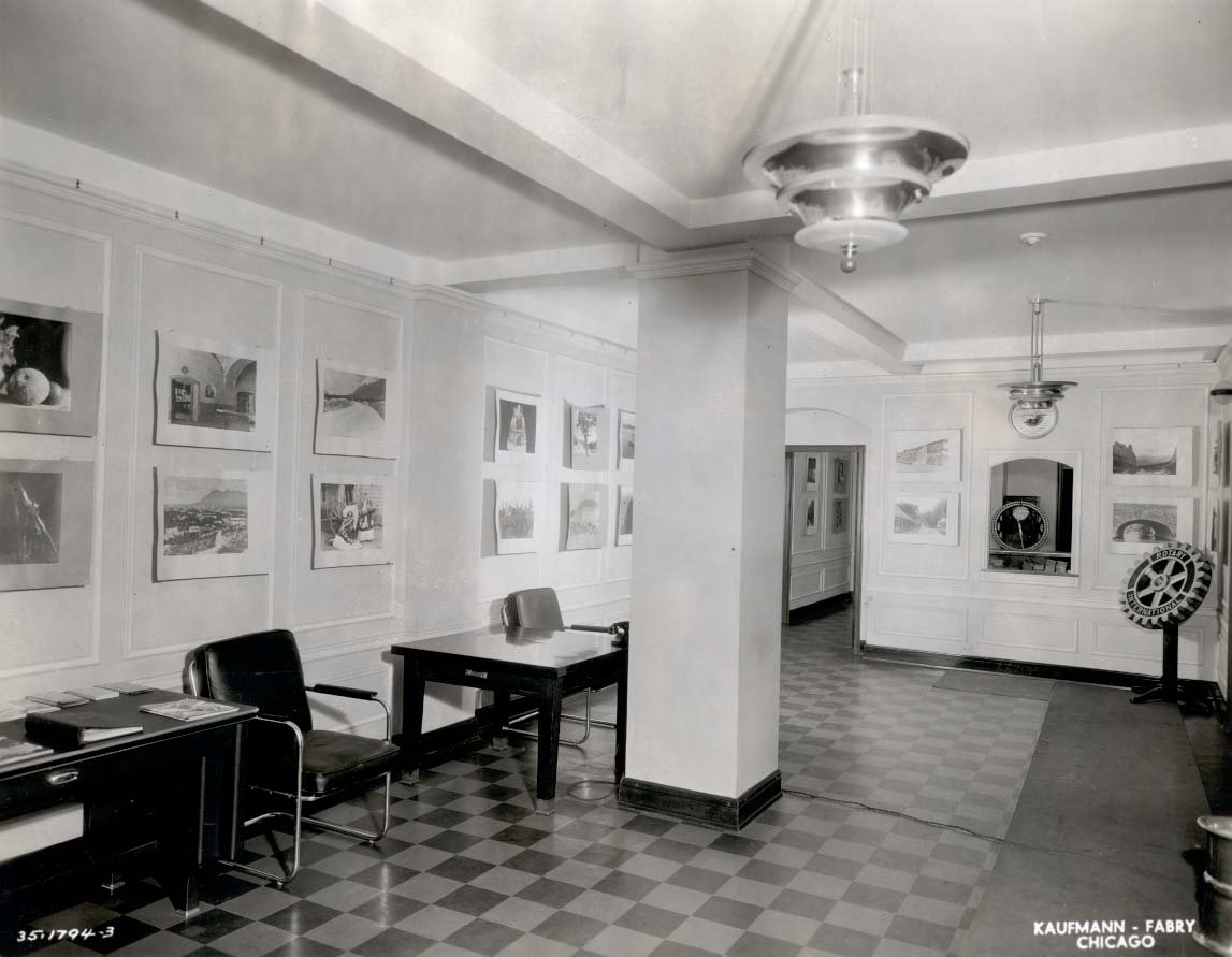 The reception area of World Headquarters. 1936.