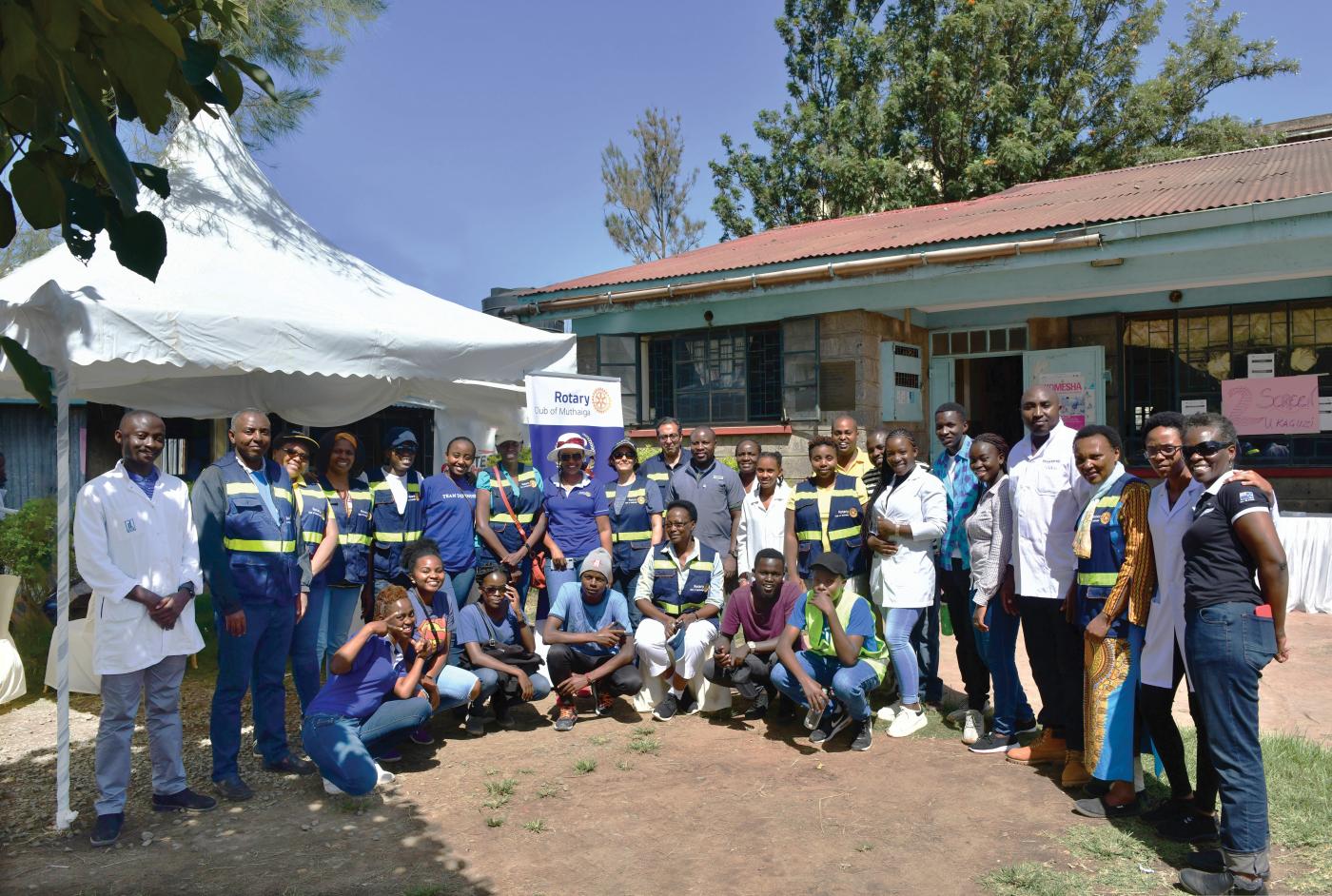 members of the Rotary Club of Muthaiga and the Rotaract Club of Muthaiga