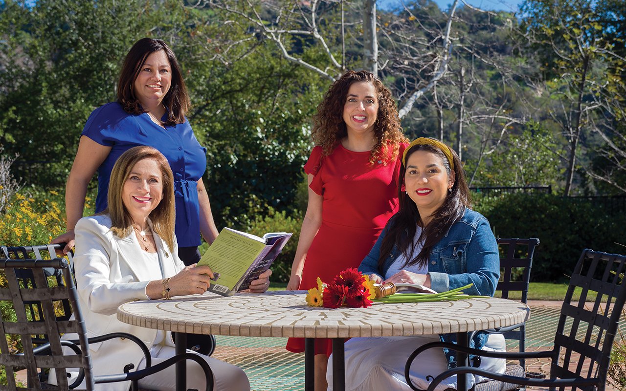 The Rotary Club of Mental Health & Wellness is one of a growing number of cause-based clubs around the world. Its members include (top row, from left): Judith Verduzco and Maribel Khoury-Shaar; and (bottom row, from left): Guity Javid and Marisol Chianello.  Photo by Frank Ishman