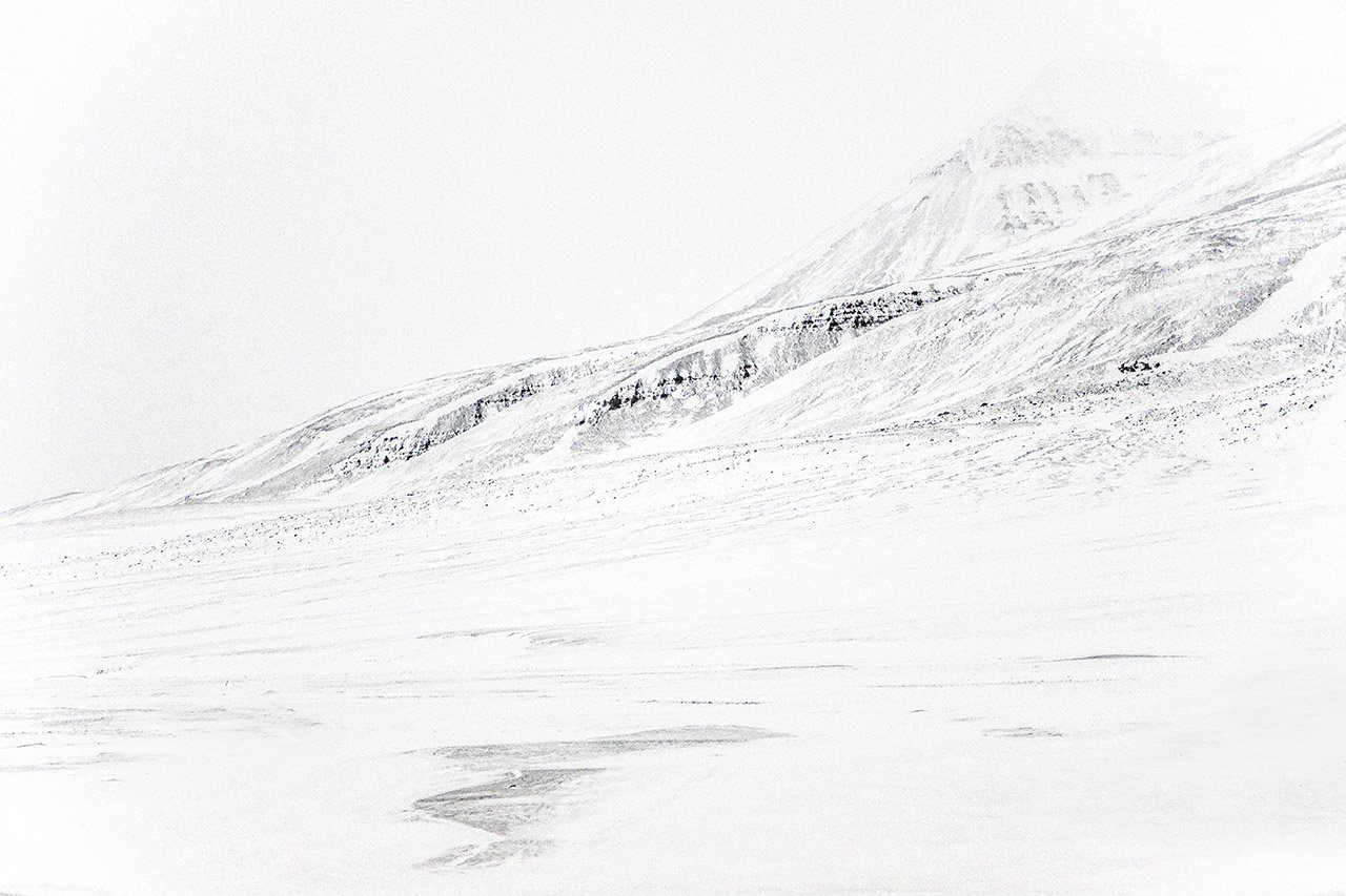 Near whiteout. Svalbard, Norway, 2014. Photo by Christian Clauwers.