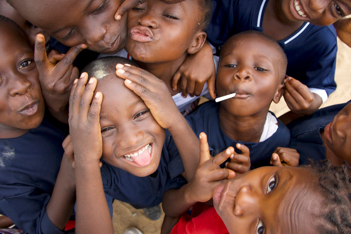 Studenti presso la Julia Grace Academy in Liberia