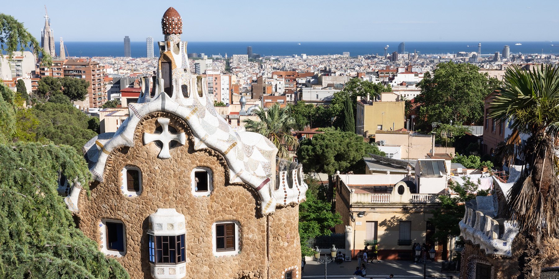 A stone building with an undulating roofline in Barcelona