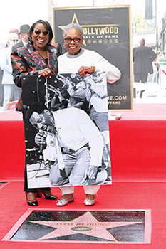 Rotarian Karla Redding-Andrews and her mother, Zelma Redding, at the 2024 dedication of Otis’ star on the Hollywood Walk of Fame