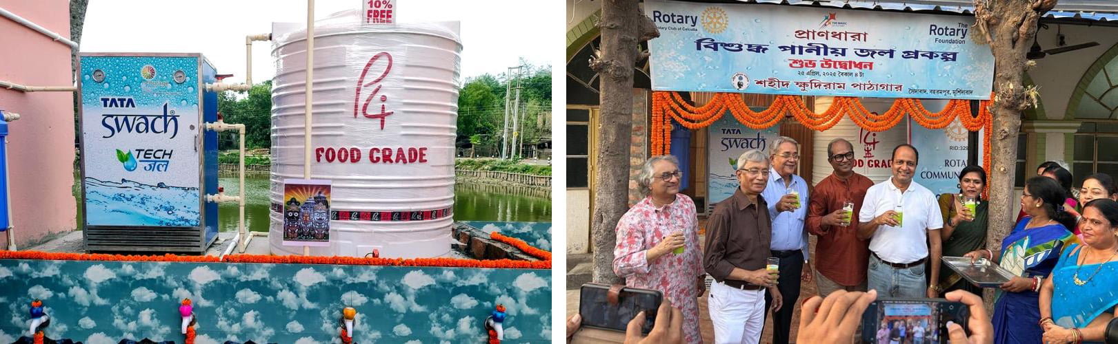 The Rotary Club of Calcutta received a Rotary Foundation global grant to install purifiers at schools and other public sites to allow community access