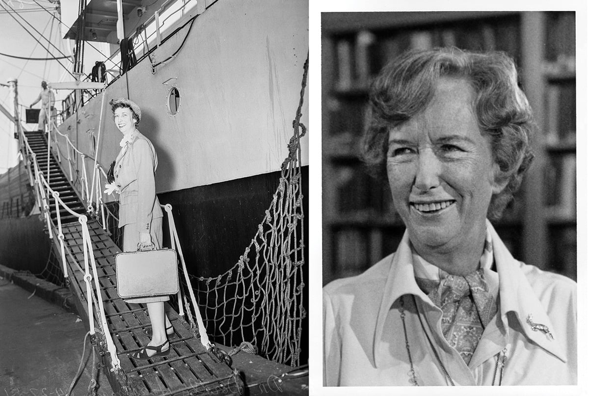 Horstmann boards a boat