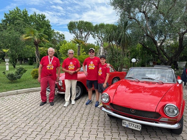 District 2060 Rotarians and guests toured Italy’s fertile Po Valley in 40 vintage sports cars, tracing a portion of the route taken in the historic Mille Miglia race.