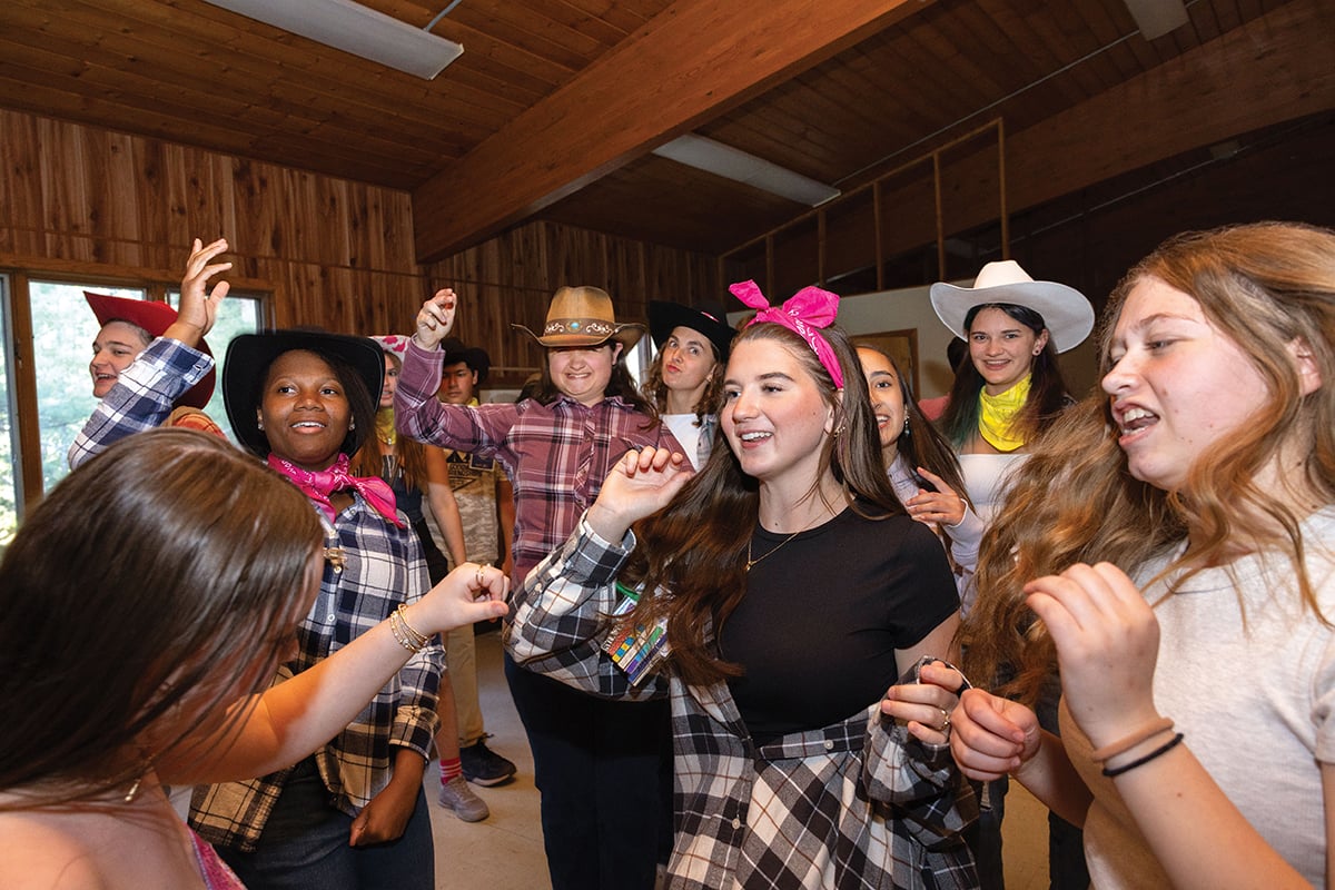 Participants let loose on the dance floor. 
